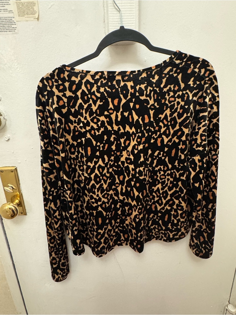 MINKPINK Brown and Black Leopard Print Long Sleeve Blouse - Picture 3 of 6